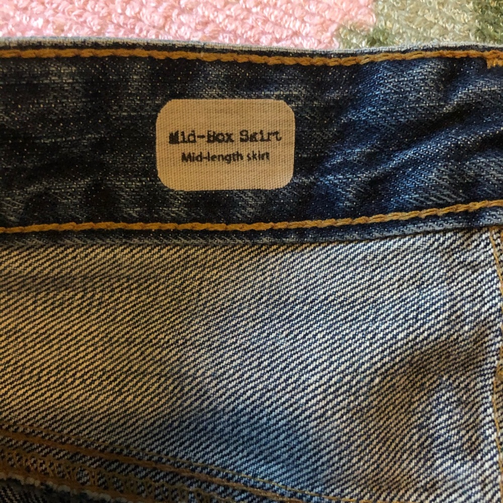 Y2K 90’s AG Mid-box skirt denim jean mini skirt - Picture 10 of 15